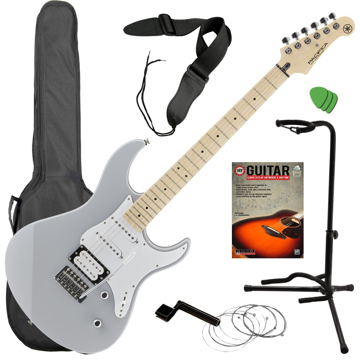 Yamaha Pacifica PAC112V Electric Guitar - Grey GUITAR ESSENTIALS BUNDL –  Kraft Music