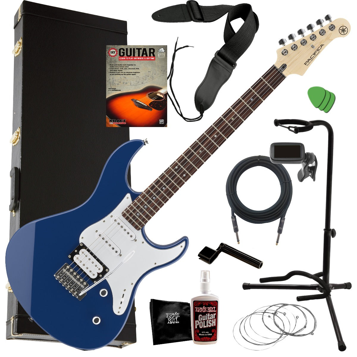 Yamaha Pacifica PAC112V Electric Guitar - United Blue COMPLETE GUITAR BUNDLE