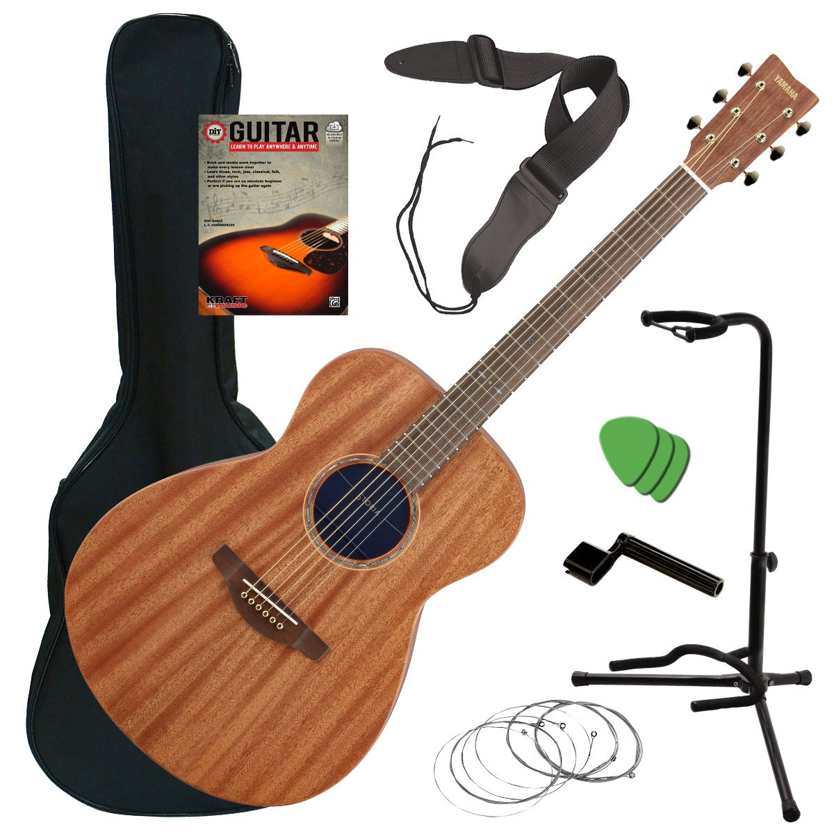 Yamaha Storia II Acoustic-Electric Guitar GUITAR ESSENTIALS BUNDLE