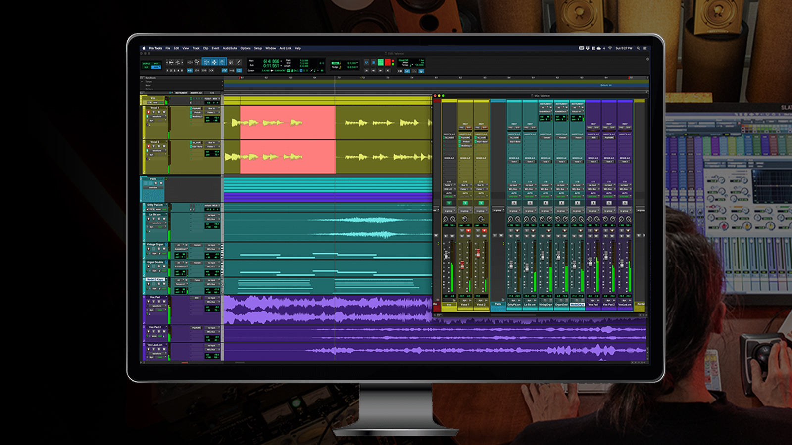 A computer screen with AVID Pro Tools open