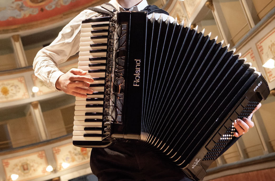 Roland V-Accordion played in concert hall