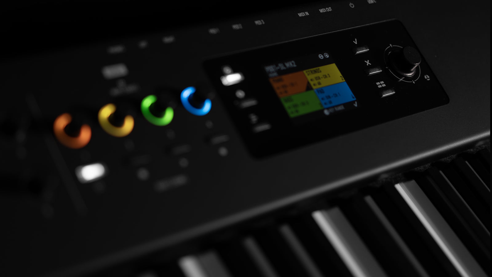 Close up of a Studiologic SL Mk2