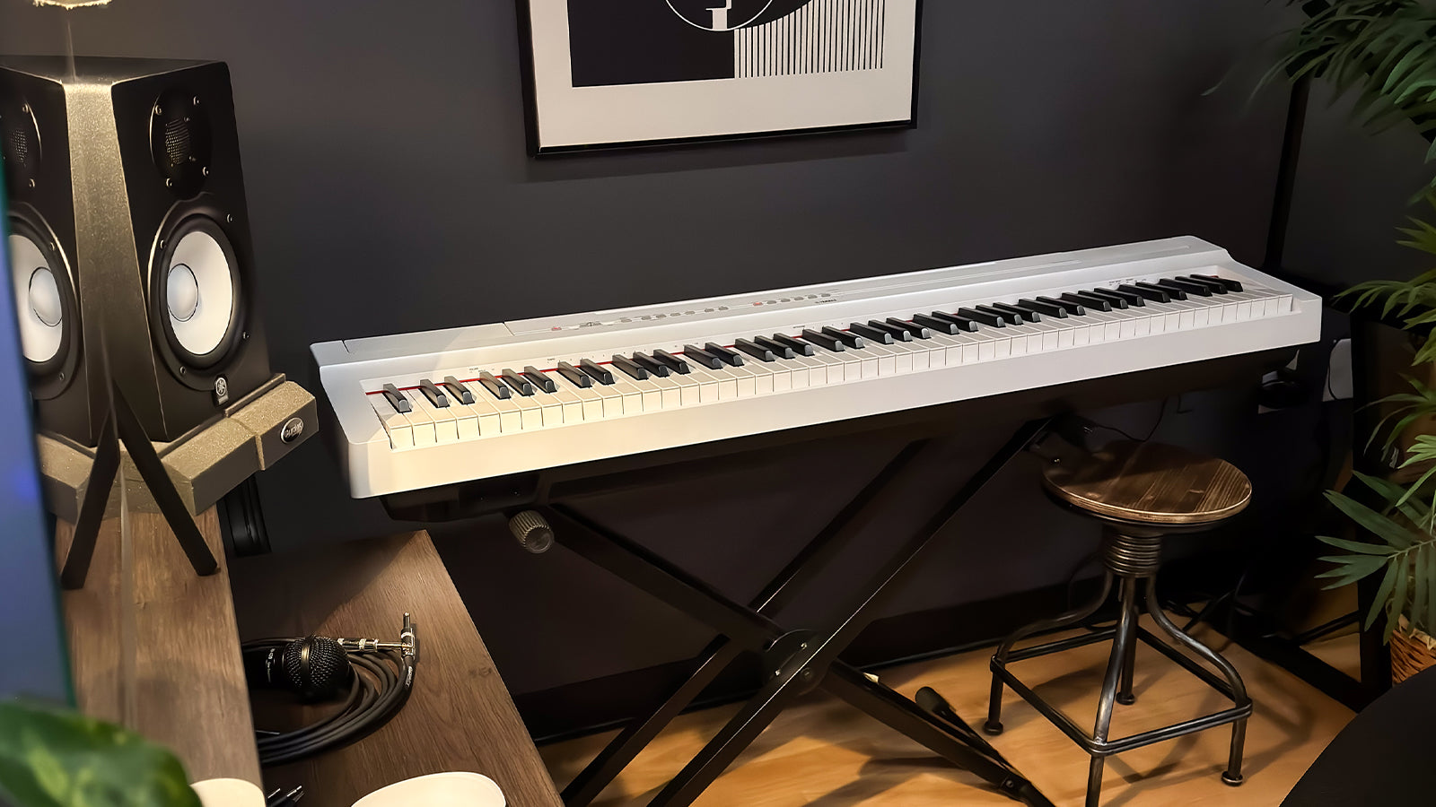 A Yamaha P-125A in a home studio