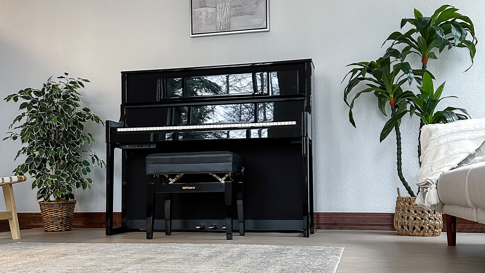 A Roland LX708 in a stylish living space