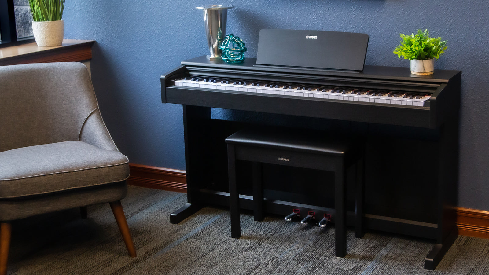 A Yamaha Arius YDP-145 in a living space