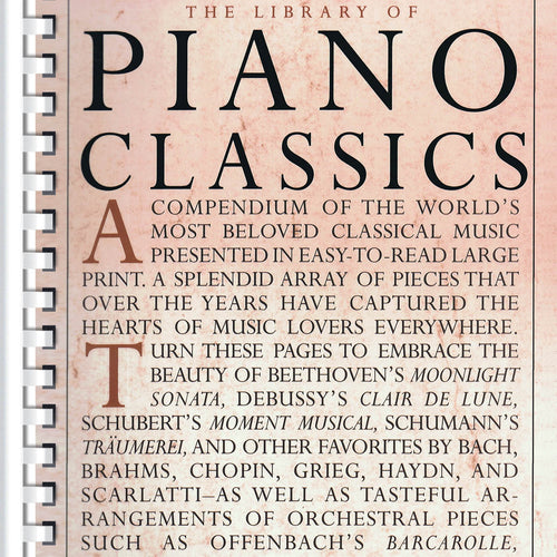Cover of The Library of Piano Classics - Large Print Edition