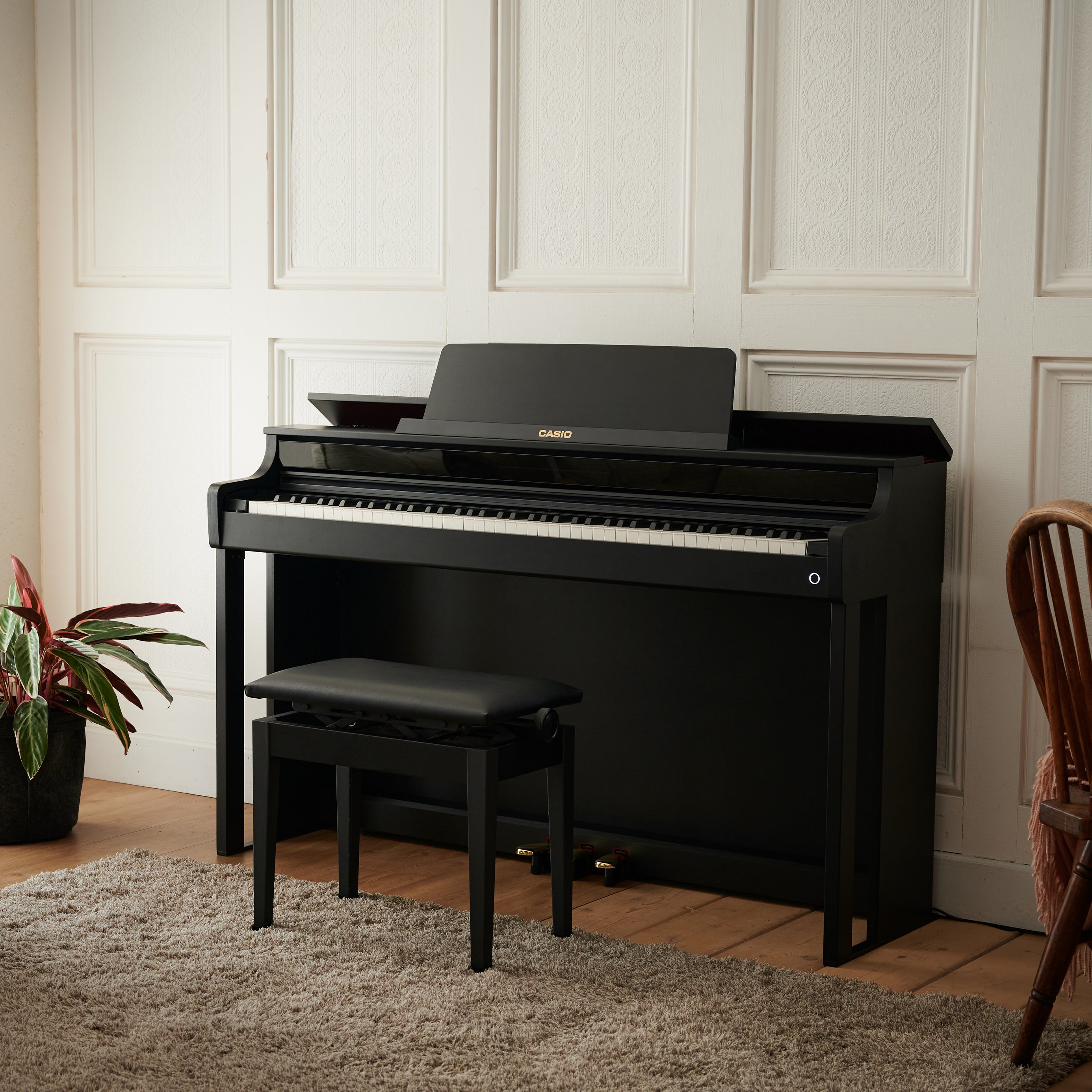Casio Celviano AP-550 Digital Piano - Black - in a stylish living room