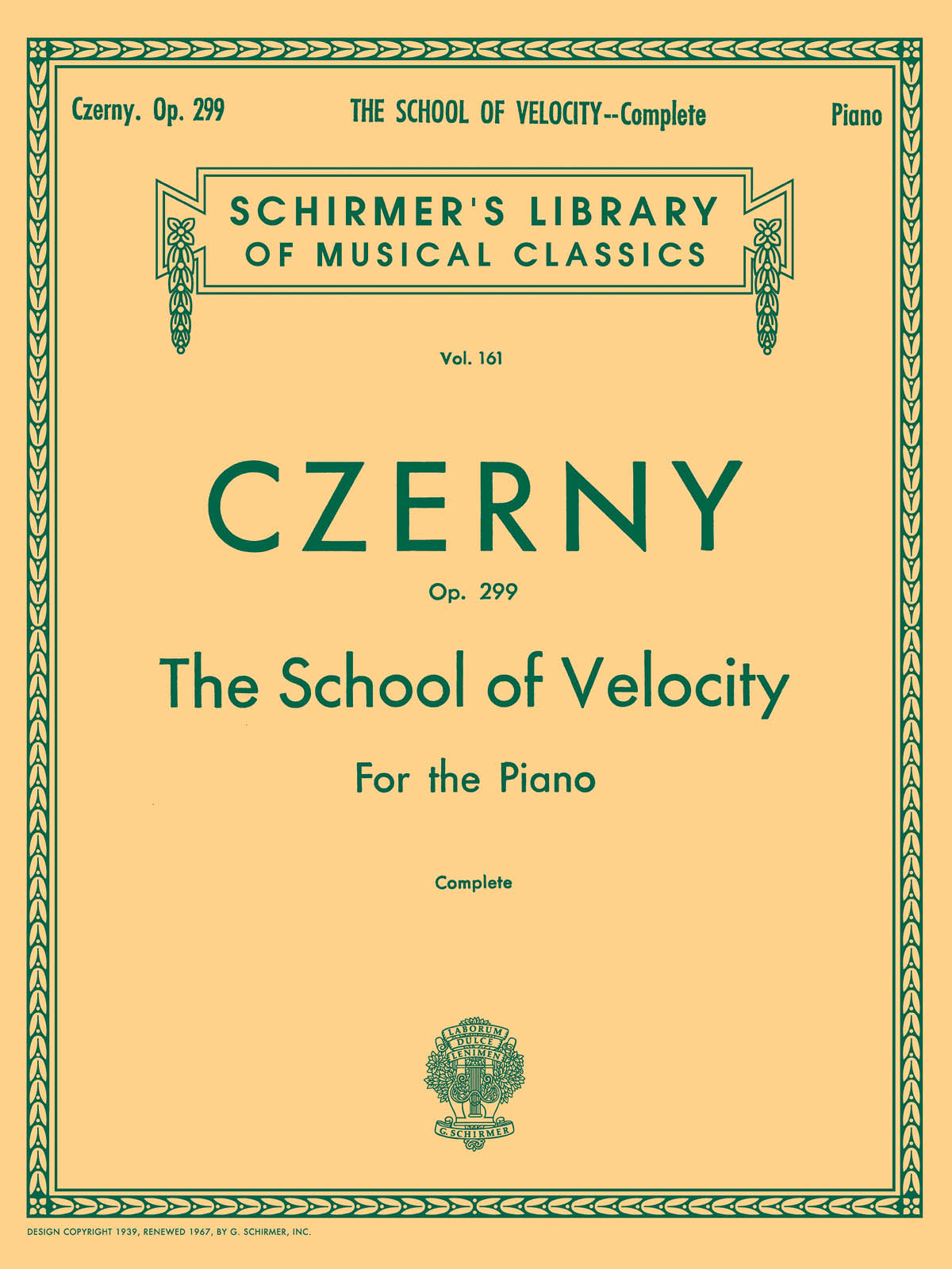 Cover of School of Velocity, Op. 299 (Complete)