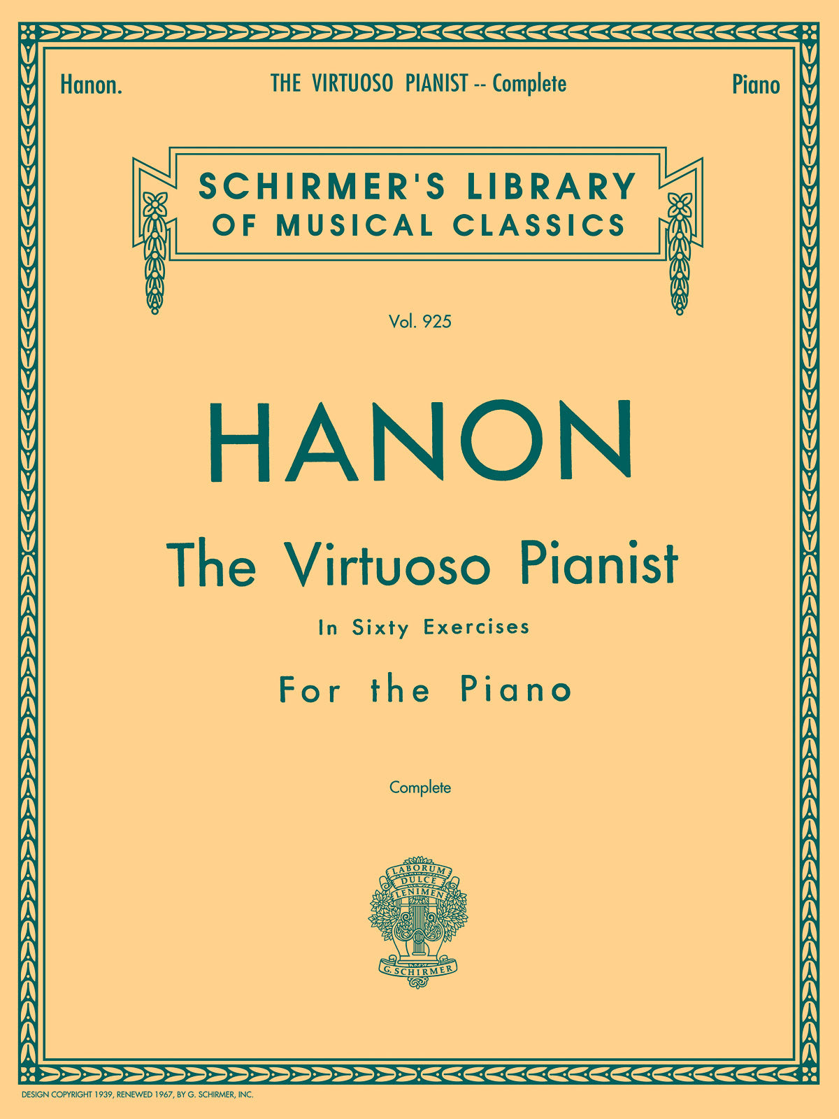 Cover of Hanon - Virtuoso Pianist in 60 Exercises - Complete