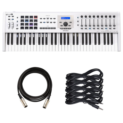 Arturia KeyLab MkII 61 MIDI/USB/CV Controller - White CABLE KIT