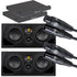 Collage of everything included in the ADAM Audio A77H 2x7" Active Studio Monitor Speaker BONUS PAK
