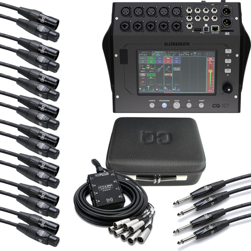 Collage image of the Allen & Heath CQ12T Compact Digital Mixer STAGE KIT