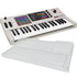 Collage showing components in Akai Professional MPC Key 37 G2 Music Production Center Keyboard DECKSAVER KIT