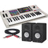 Collage showing components in Akai Professional MPC Key 37 G2 Music Production Center Keyboard STUDIO RIG