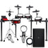 Collage of items included in the Alesis Nitro Ultimate 9-Piece Electronic Drum Kit MONITOR KIT