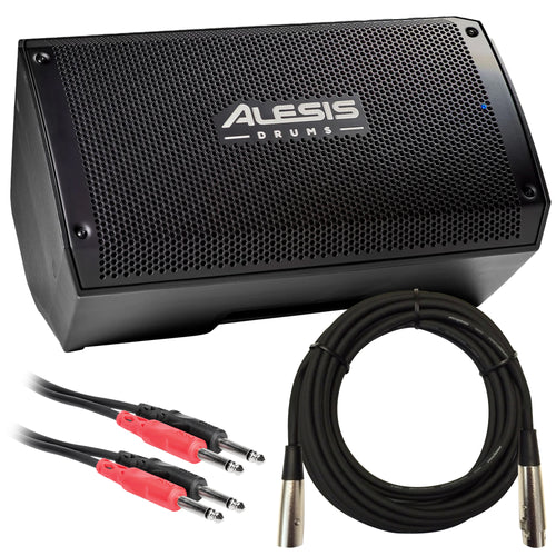 Collage image of the Alesis Strike Amp 8 MKII Powered Drum Amplifier CABLE KIT