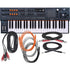 Collage showing components in Arturia MiniFreak 49 Algorithmic Synthesizer CABLE KIT