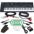 Collage showing components in ASM Leviasynth Keyboard 16-Voice Algorithmic Synthesizer CABLE KIT