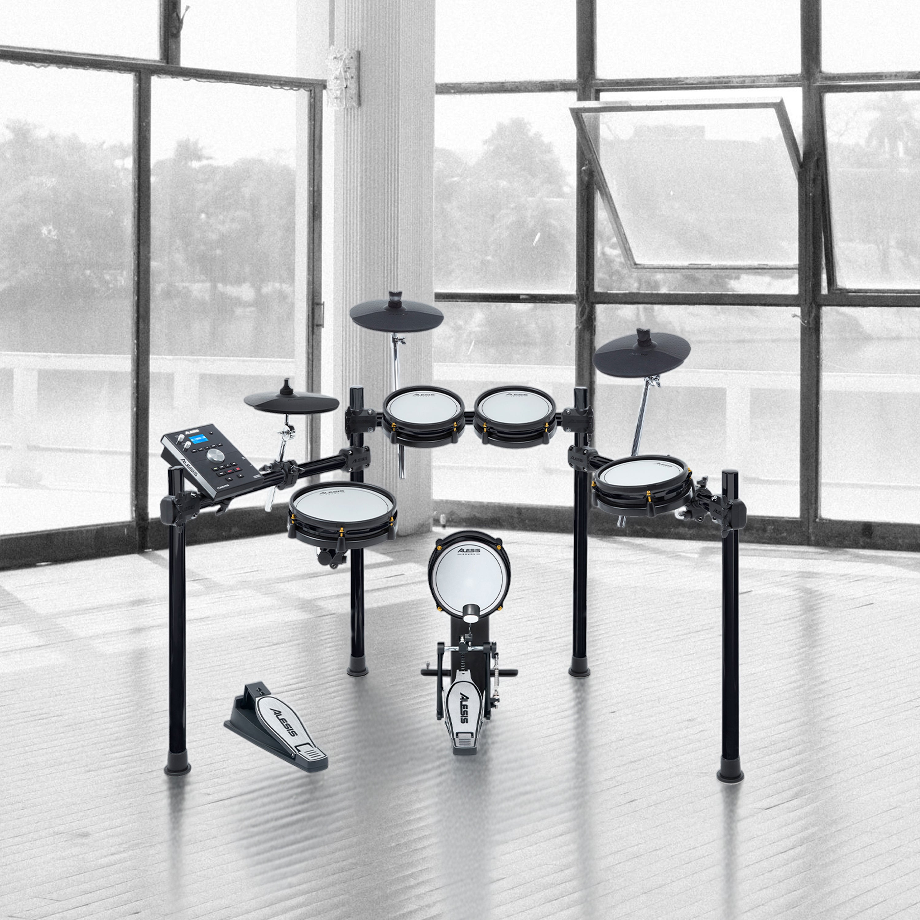 Alesis Command Mesh Special Edition Electronic Drum Set in a rehearsal space