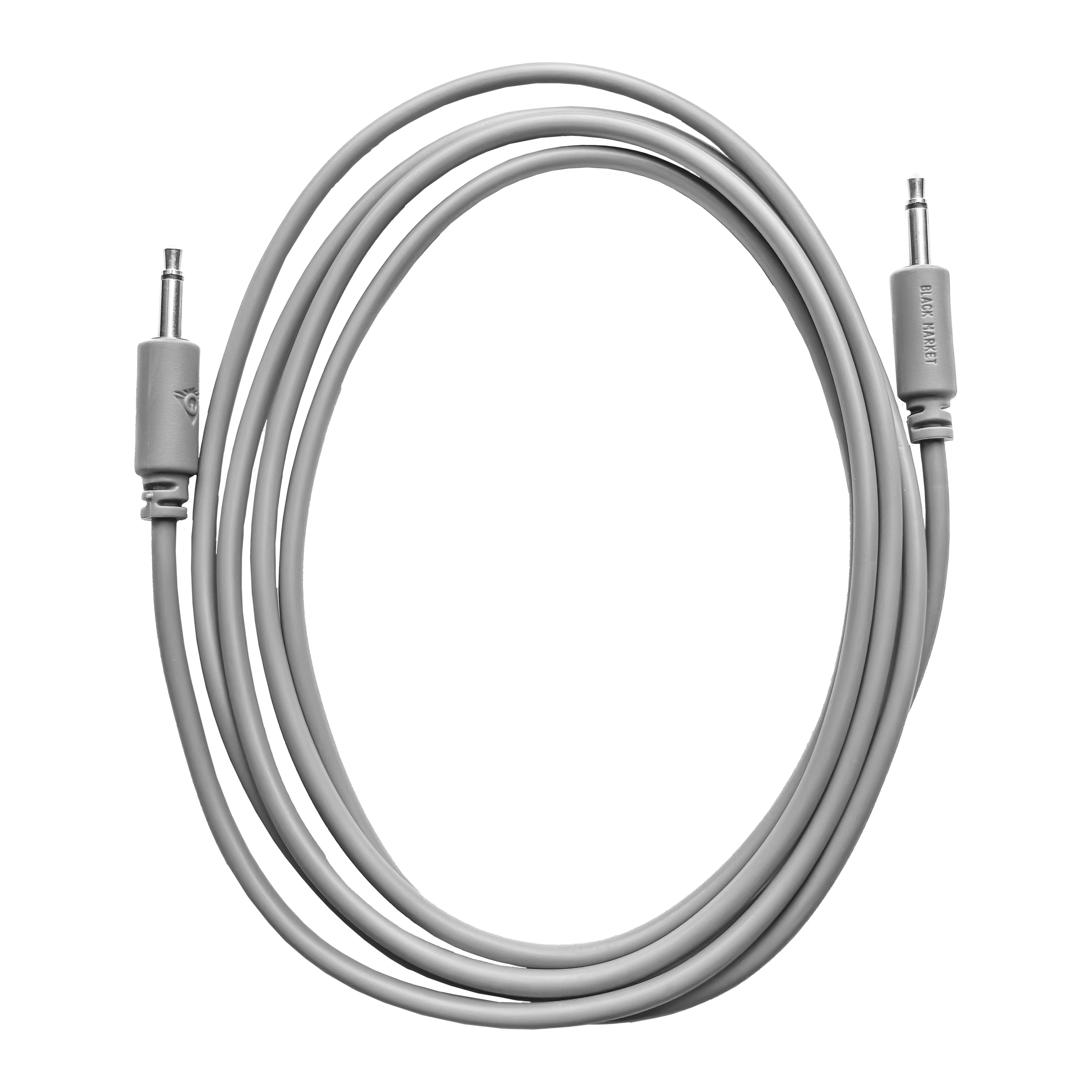 Black Market Modular 3.5mm Patch Cable - 100cm/40" - Gray View 1