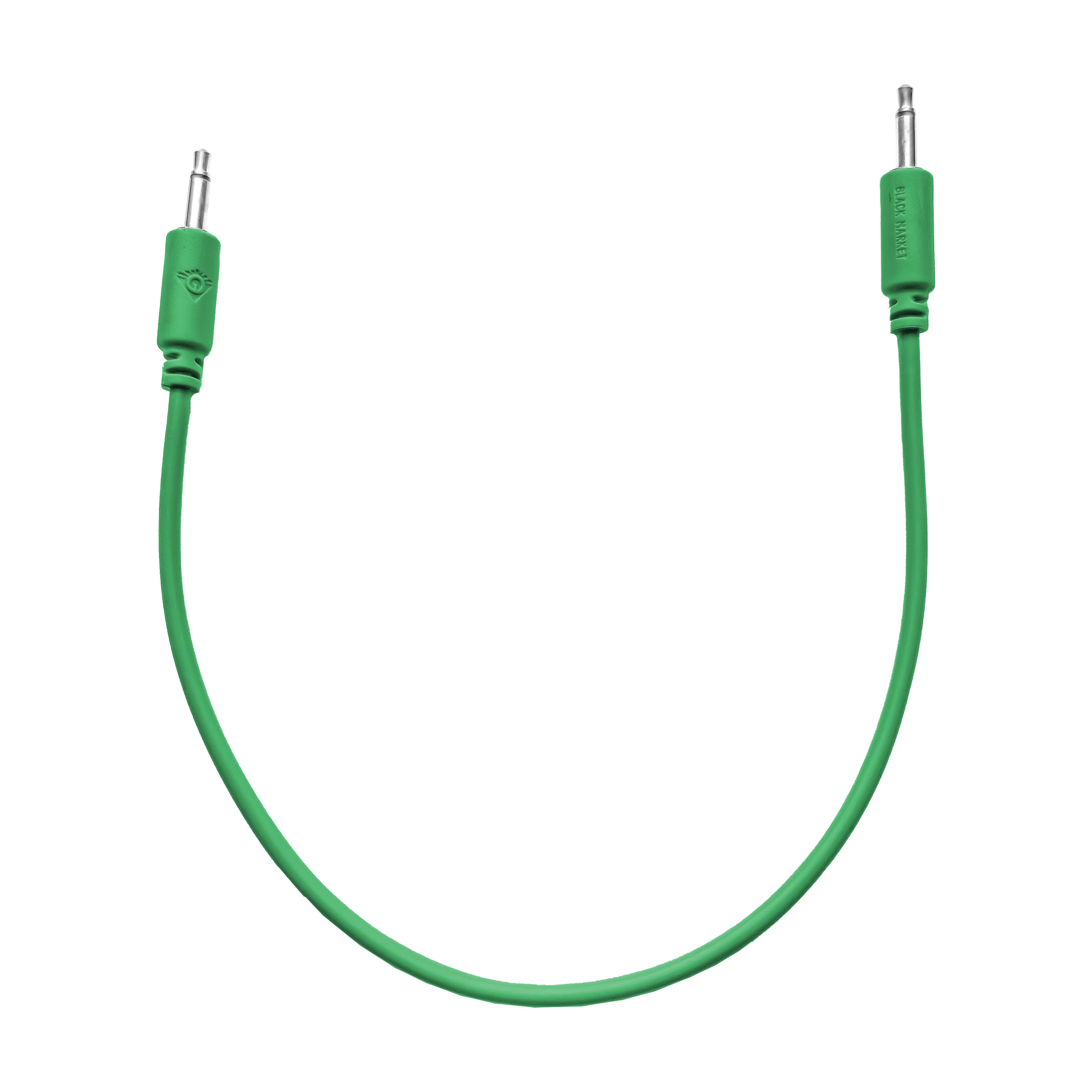 Black Market Modular 3.5mm Patch Cable - 25cm/10" - Green View 1