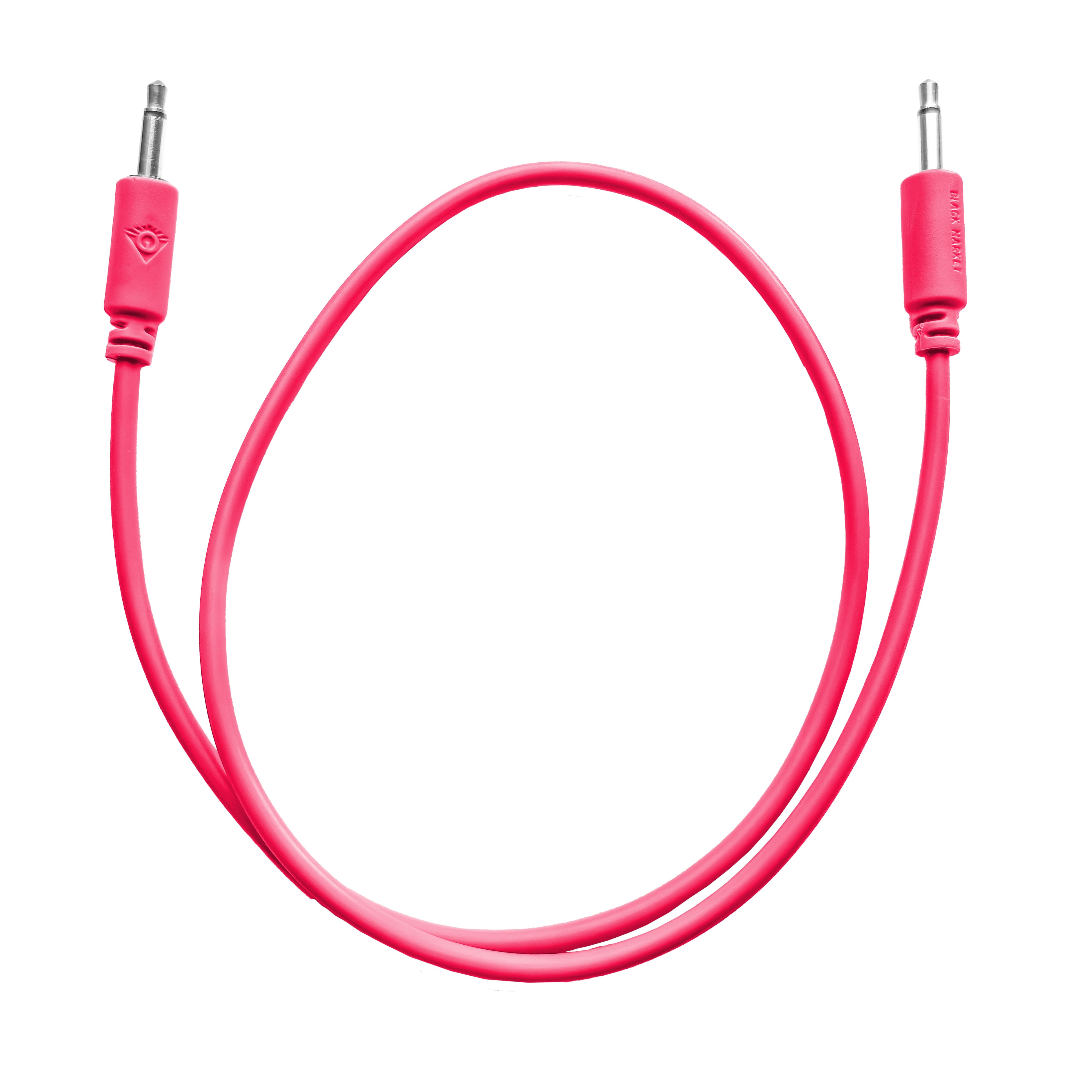 Black Market Modular 3.5mm Patch Cable - 50cm/20" - Pink View 1