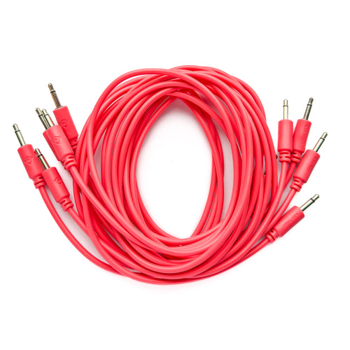 Black Market Modular 3.5mm Patch Cable 5-Pack - 100cm/40" - Peach View 1