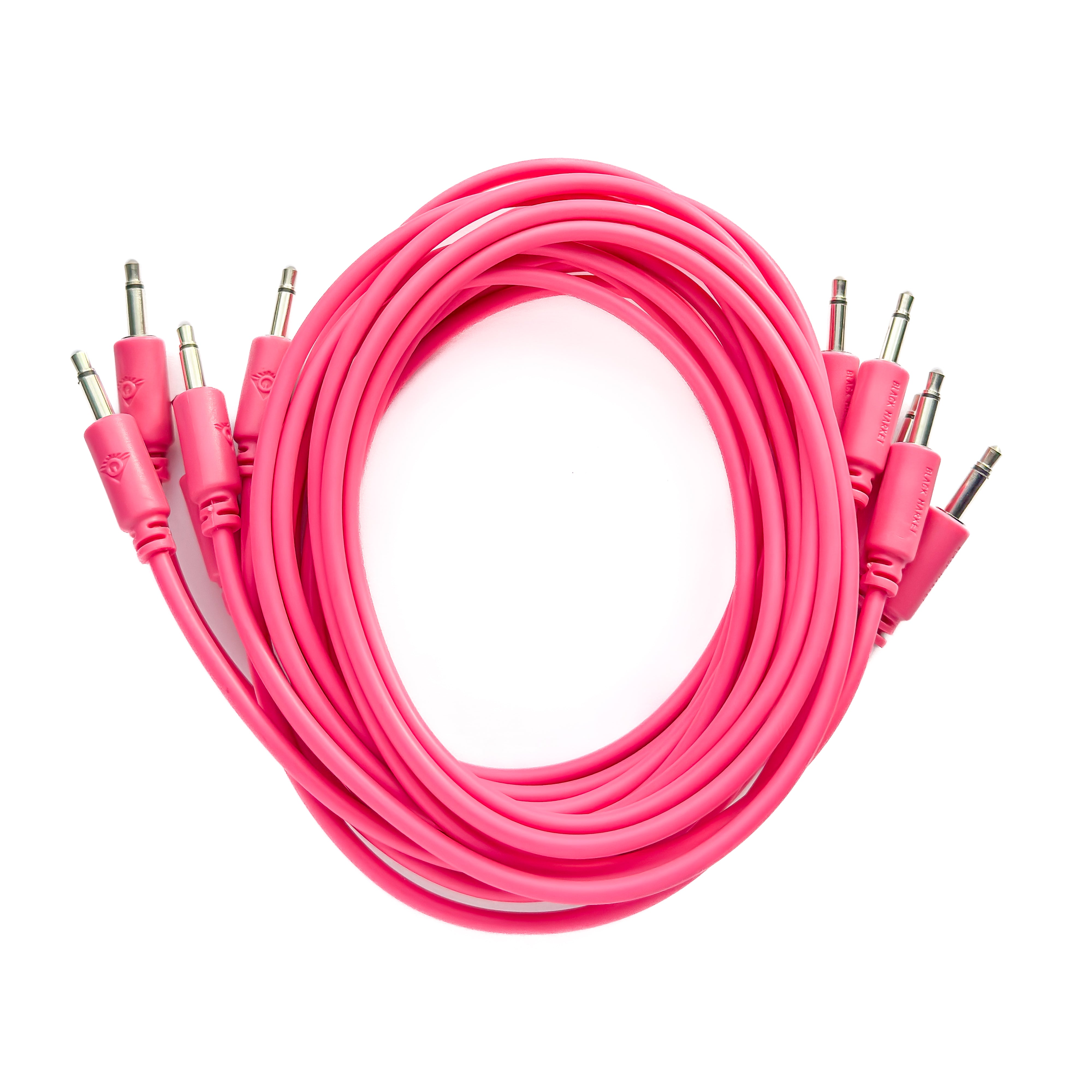 Black Market Modular 3.5mm Patch Cable 5-Pack - 100cm/40" - Pink View 1
