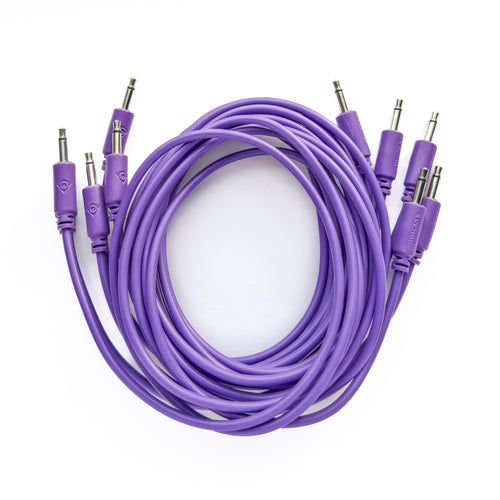 Black Market Modular 3.5mm Patch Cable 5-Pack - 100cm/40" - Violet View 1