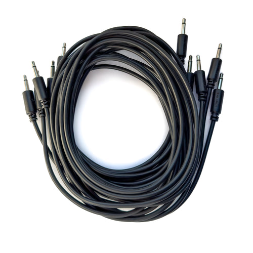 Black Market Modular 3.5mm Patch Cable 5-Pack - 150cm/60" - Black View 1