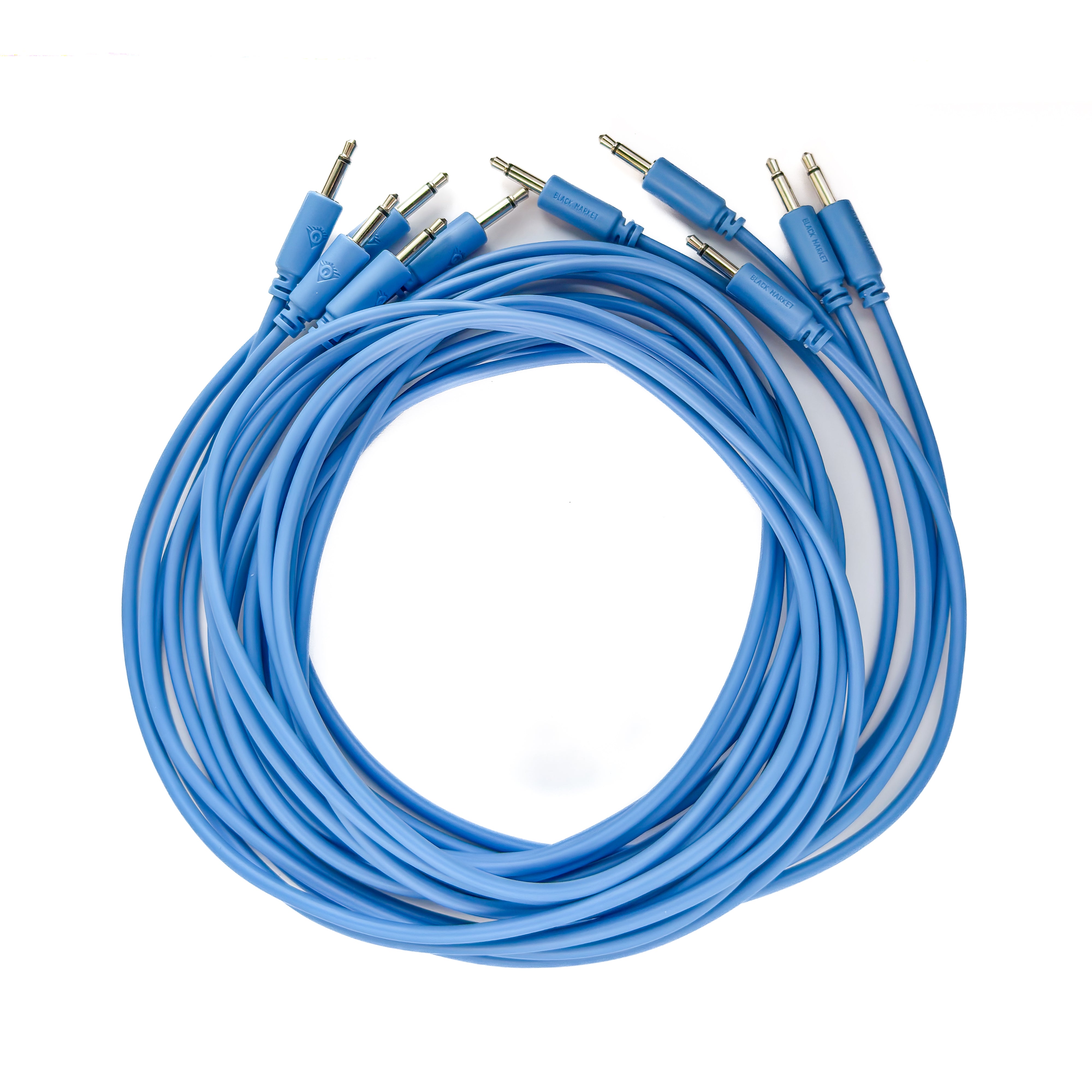 Black Market Modular 3.5mm Patch Cable 5-Pack - 150cm/60" - Blue View 1