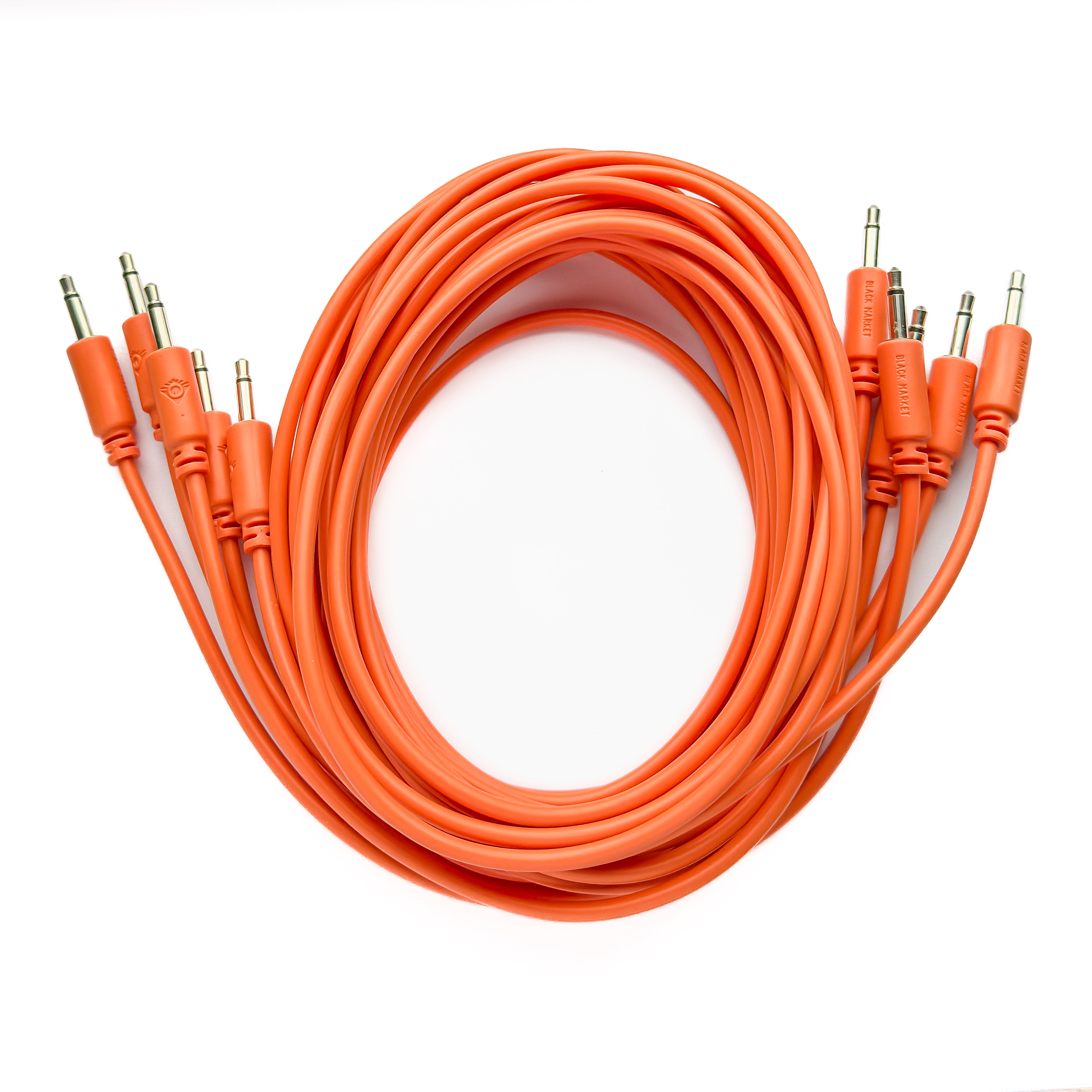 Black Market Modular 3.5mm Patch Cable 5-Pack - 150cm/60" - Orange View 1