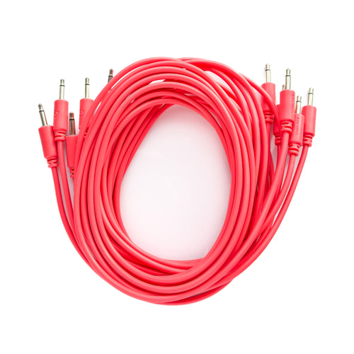Black Market Modular 3.5mm Patch Cable 5-Pack - 150cm/60" - Peach View 1