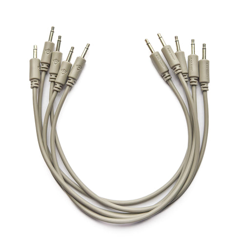 Black Market Modular 3.5mm Patch Cable 5-Pack - 25cm/10" - Gray View 1