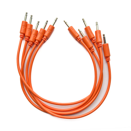 Black Market Modular 3.5mm Patch Cable 5-Pack - 25cm/10" - Orange View 1
