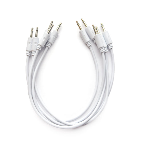 Black Market Modular 3.5mm Patch Cable 5-Pack - 25cm/10" - White View 1