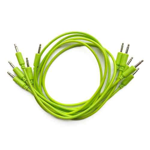 Black Market Modular 3.5mm Patch Cable 5-Pack - 50cm/20" - Glow in the Dark View 1