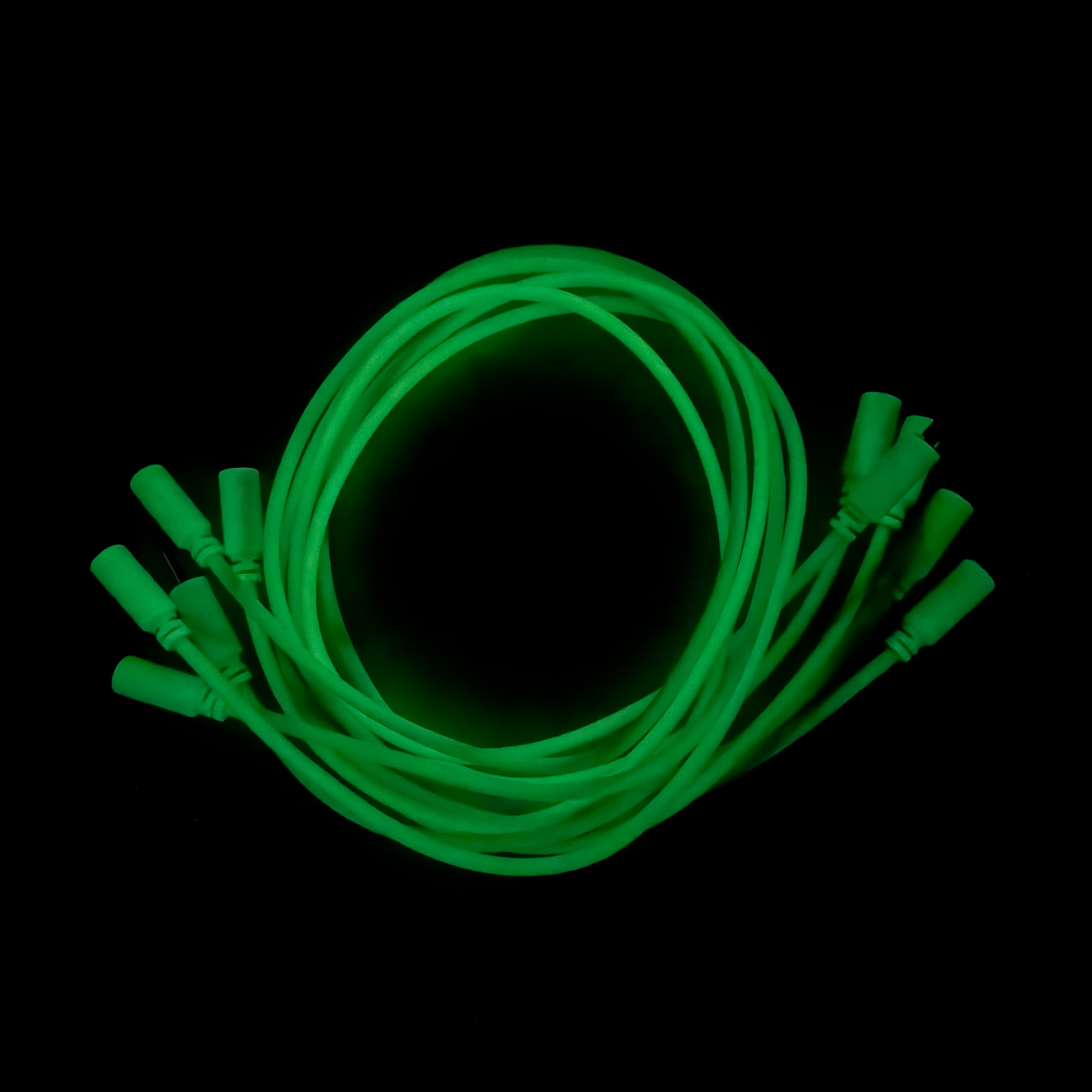 Black Market Modular 3.5mm Patch Cable 5-Pack - 50cm/20" - Glow in the Dark View 2