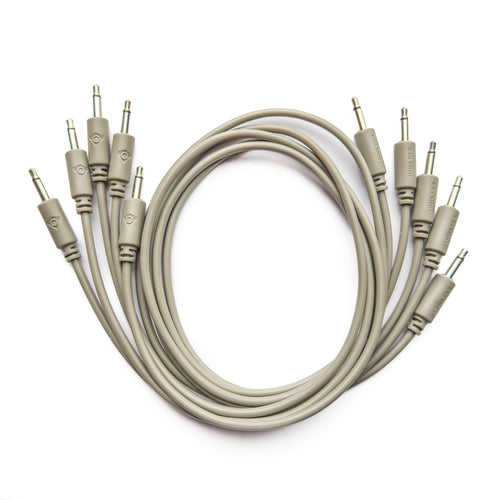 Black Market Modular 3.5mm Patch Cable 5-Pack - 50cm/20" - Gray View 1