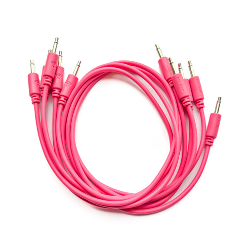 Black Market Modular 3.5mm Patch Cable 5-Pack - 50cm/20" - Pink View 1
