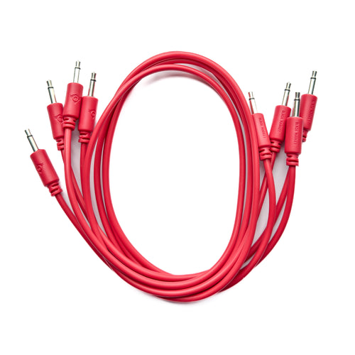 Black Market Modular 3.5mm Patch Cable 5-Pack - 50cm/20" - Red View 1