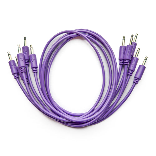 Black Market Modular 3.5mm Patch Cable 5-Pack - 50cm/20" - Violet View 1