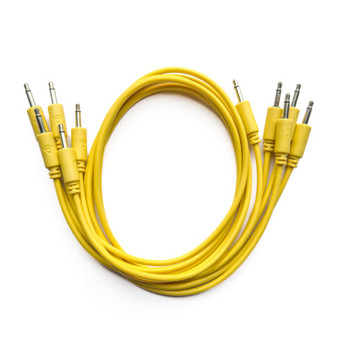 Black Market Modular 3.5mm Patch Cable 5-Pack - 50cm/20" - Yellow View 1