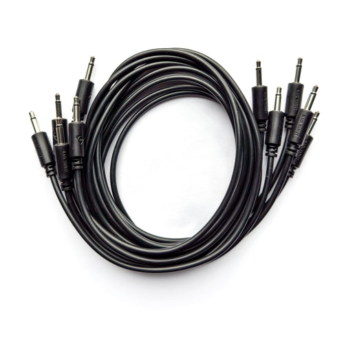 Black Market Modular 3.5mm Patch Cable 5-Pack - 75cm/30" - Black View 1