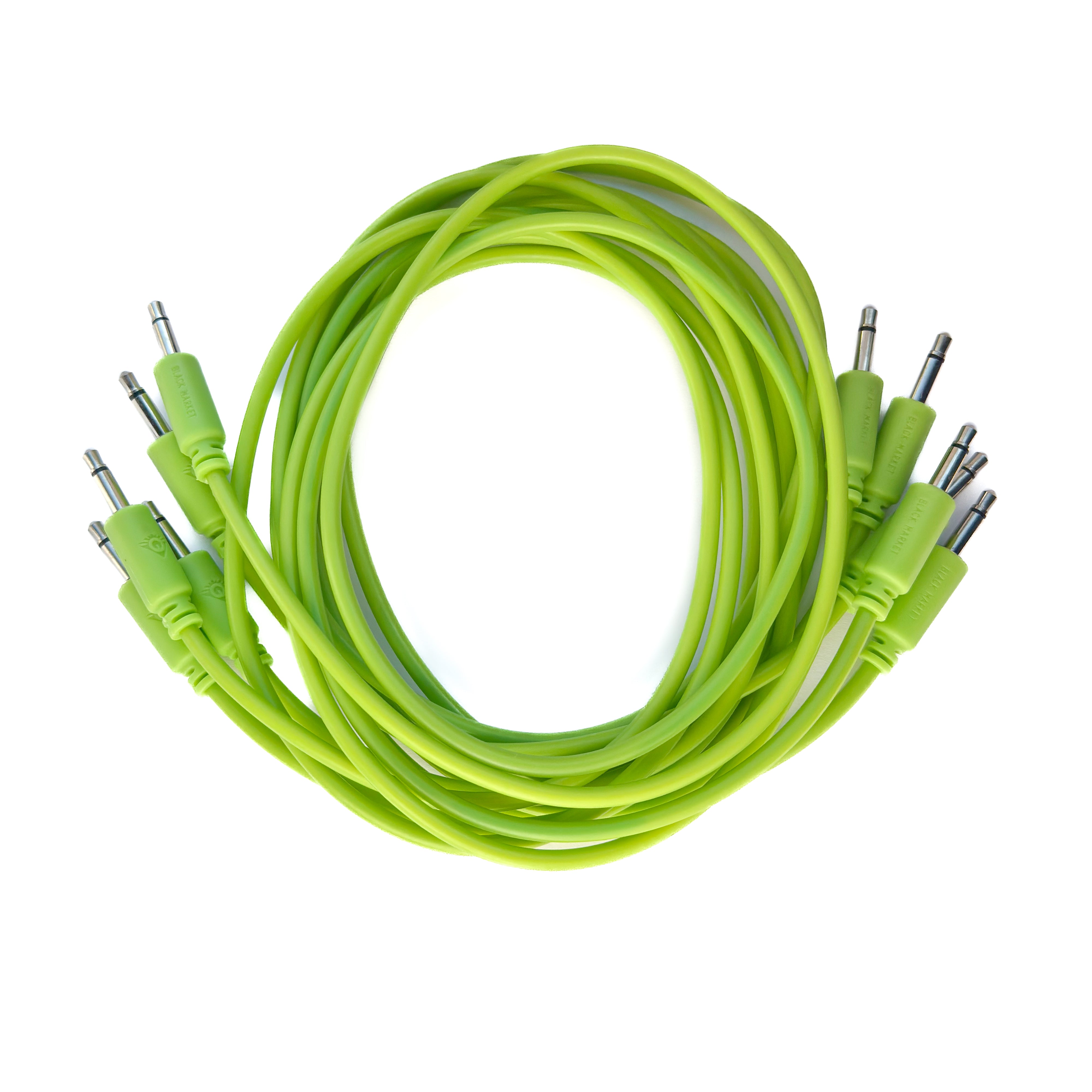 Black Market Modular 3.5mm Patch Cable 5-Pack - 75cm/30" - Glow in the Dark View 1