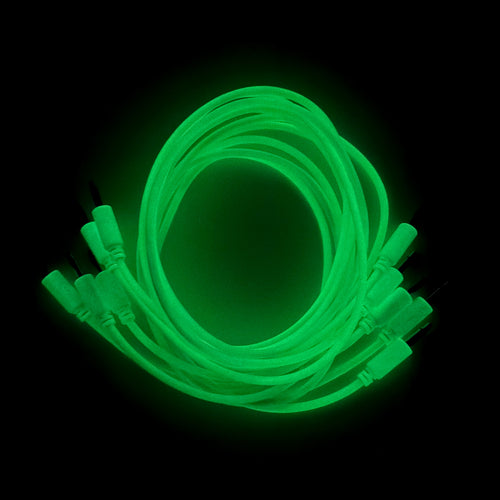 Black Market Modular 3.5mm Patch Cable 5-Pack - 75cm/30" - Glow in the Dark View 2
