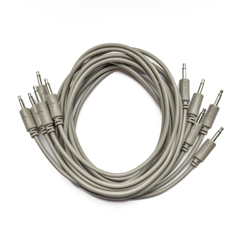 Black Market Modular 3.5mm Patch Cable 5-Pack - 75cm/30" - Gray View 1