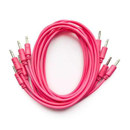 Black Market Modular 3.5mm Patch Cable 5-Pack - 75cm/30" - Pink View 1