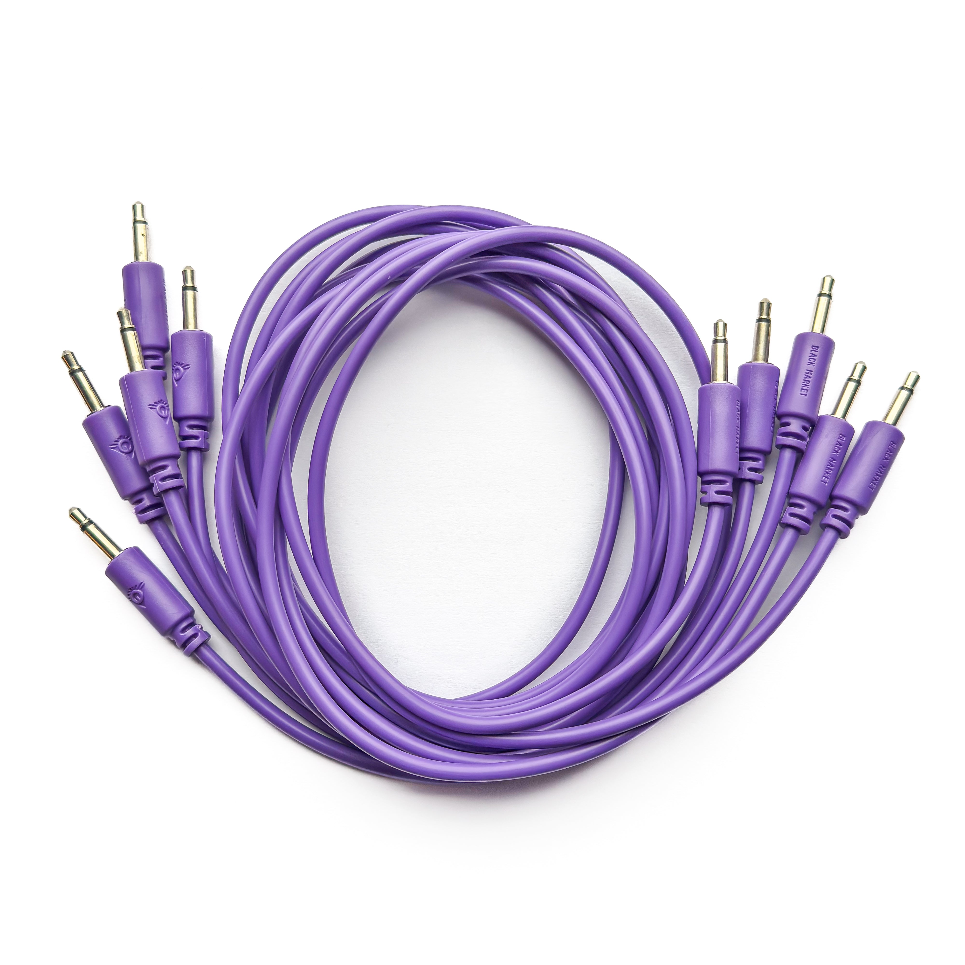 Black Market Modular 3.5mm Patch Cable 5-Pack - 75cm/30" - Violet View 1