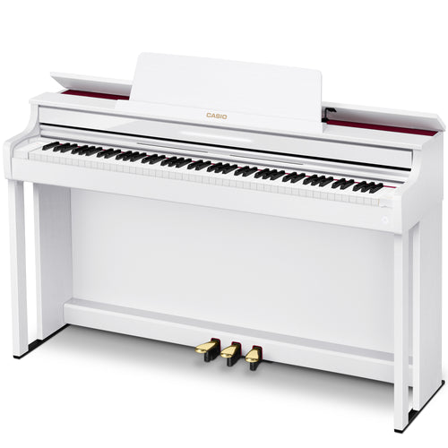 Casio Celviano AP-550 Digital Piano - White - facing left with lid open
